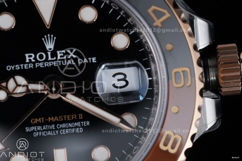 II GMT Bracelet 1:1 RG Master SS ARF Best on Edition V2 904L CHNR New SH3285 SS 126711 0521